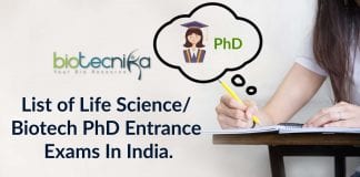 Life science PhD Entrance