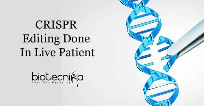 First direct use of CRISPR in Humans