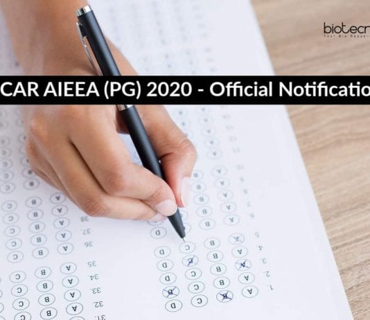 ICAR AIEEA (PG) 2020