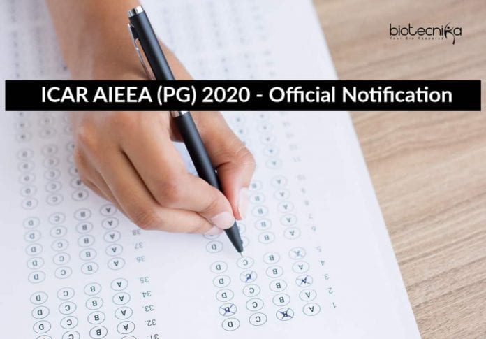 ICAR AIEEA (PG) 2020