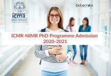 ICMR-NIMR PhD Programme Admission