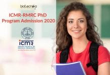 ICMR-RMRC PhD Program Admission 2020 – Applications Invited ICMR-RMRC PhD Program Admission