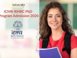 ICMR-RMRC PhD Program Admission