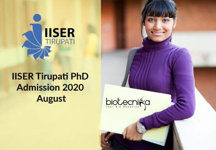 IISER Tirupati PhD Admission