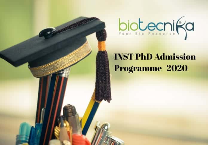 INST PhD Admission August 2020 Announced - Application Details