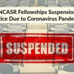 JNCASR Fellowships Suspension Notice