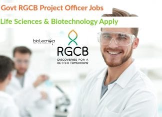 Govt RGCB Project Officer Jobs – Life Sciences & Biotechnology Apply RGCB Jobs Latest