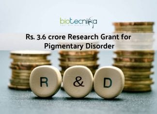 Promoting Pigmentary Disorders Research Through Rs. 3.6 crore Research Grant Rs. 3.6 crore grant to promote research on the pigmentary disorder