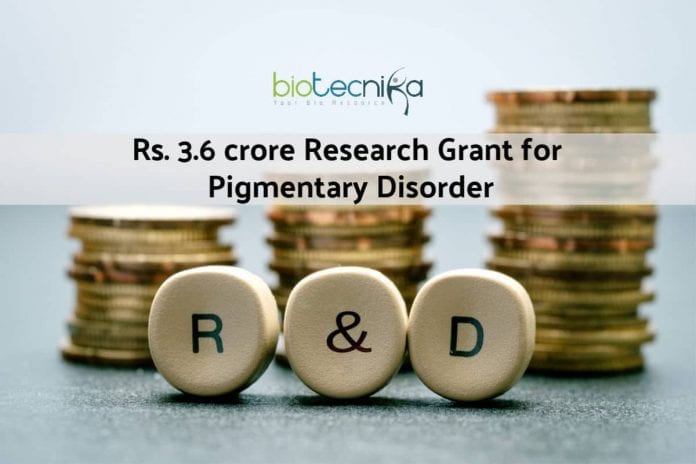 Rs. 3.6 crore grant to promote research on the pigmentary disorder