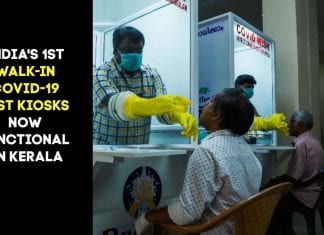India’s 1st Walk-In COVID-19 Test Kiosks Become Functional In Kerala first Walk In COVID-19 Test Booth