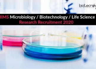 AIIMS Microbiology / Biotechnology Research Recruitment 2020