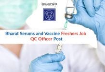 Bharat Serums and Vaccine Freshers Job – QC Officer Post Bharat Serums and Vaccine Freshers
