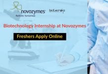 Biotechnology Internship at Novozymes – Freshers Apply Online Biotechnology Internship at Novozymes
