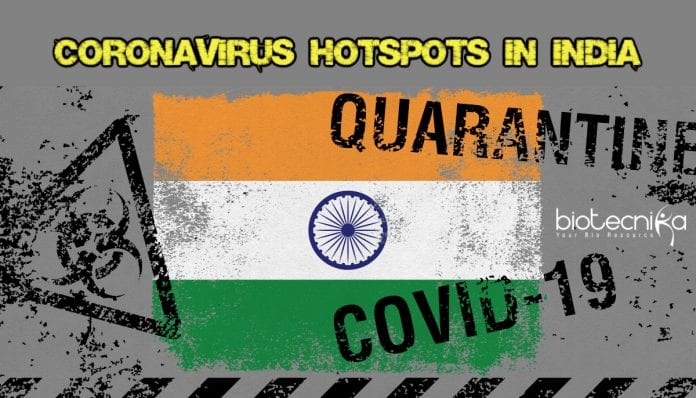 Coronavirus Hotspots in India