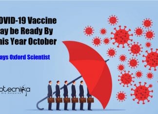 COVID-19 Vaccine Might Be Ready By This Year October – Says Oxford Scientist COVID-19 Vaccine Available By October