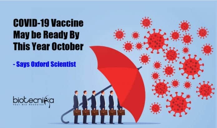 COVID-19 Vaccine Available By October