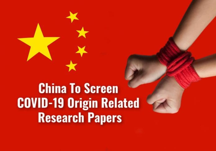 China to Screen COVID-19 publications