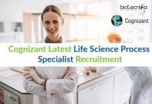 Cognizant Latest Life Science Process Specialist Recruitment Cognizant Job Latest