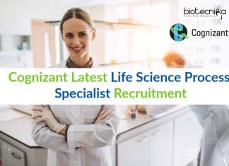 Cognizant Latest Life Science Process Specialist Recruitment Cognizant Job Latest