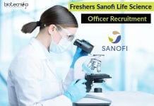 Freshers Sanofi Life Science