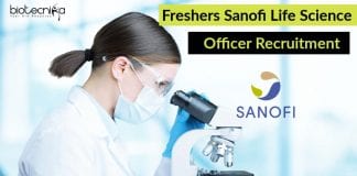 Freshers Sanofi Life Science