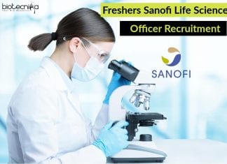 Freshers Sanofi Life Science Officer Recruitment – Apply Online Freshers Sanofi Life Science