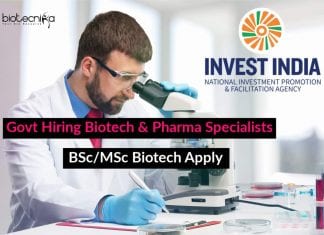 Govt Hiring Biotech