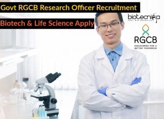 Govt RGCB Research Officer