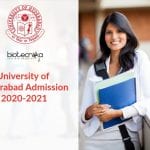 Hyderabad University Admissions 2020-21