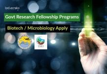 Govt Research Fellowship Programs – Biotech / Microbiology Apply MoES Research Fellowship Programs