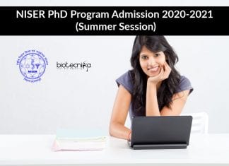 NISER PhD Program Admission