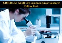 PGIMER DST-SERB Life Sciences Junior Research Fellow Post PGIMER DST-SERB Life Sciences
