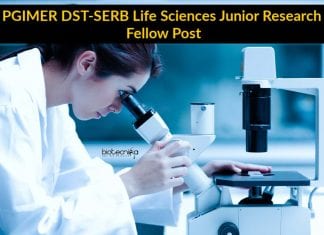 PGIMER DST-SERB Life Sciences Junior Research Fellow Post PGIMER DST-SERB Life Sciences