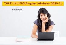THSTI-JNU PhD Program Admission 2020-21 – Applications Invited THSTI-JNU PhD Program Admission