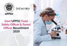 UPPSC Food Safety Officer & Forest Officer – Govt Recruitment 2020 UPPSC Food Safety Officer