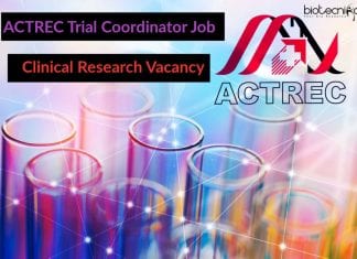 ACTREC Trial Coordinator Job