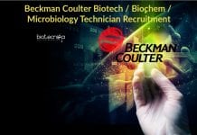 Beckman Coulter Biotech / Biochem / Microbiology Technician Recruitment Beckman Coulter Job