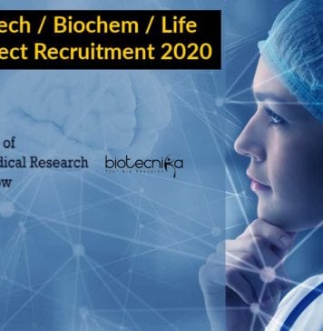 Centre of Biomedical Research Life Science / Biotech Project Recruitment CBMR Life Science Jobs
