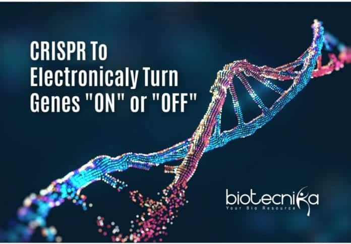 CRISPR to electronically regulate genes