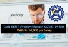 CSIR-NEIST Virology Research COVID-19 Jobs – Rs. 67,000 pm Salary CSIR-NEIST Virology Research COVID-19
