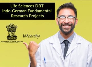 Life Sciences DBT Indo-German Fundamental Research Projects – Applications Invited DBT Indo-German Fundamental Research