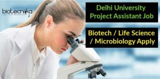 Delhi University Project Assistant
