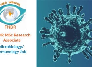 FNDR MSc Research Associate – Microbiology/ Immunology Job FNDR MSc Research Associate