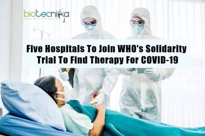 Five hospitals to join WHO's Solidarity