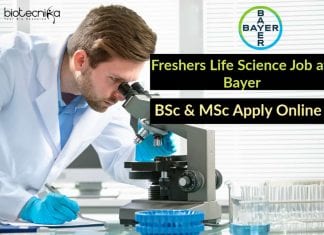 Freshers Life Science Job at Bayer – BSc & MSc Apply Online Freshers Bayer Life Science