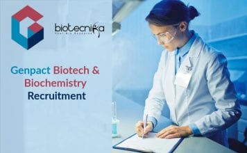 Genpact Biotech & Biochemistry Recruitment – Applications Invited Genpact Biotech & Biochemistry