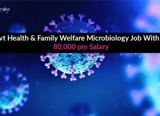 Govt Health & Family Welfare Microbiology Job With Rs. 80,000 pm Salary Govt Health & Family