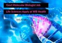 Govt Molecular Biologist Job – Life Sciences Apply at WB Health Govt Molecular Biologist Job