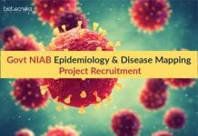 Govt NIAB Epidemiology & Disease Mapping Project Recruitment Govt NIAB Epidemiology