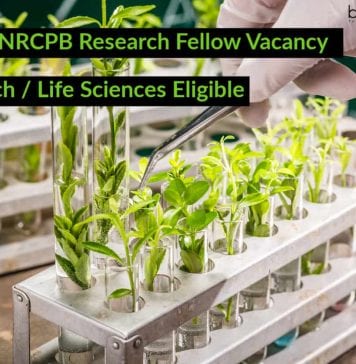 ICAR-NRCPB Research Fellow Vacancy – Biotech / Life Sciences Eligible ICAR-NRCPB Research Fellow Vacancy